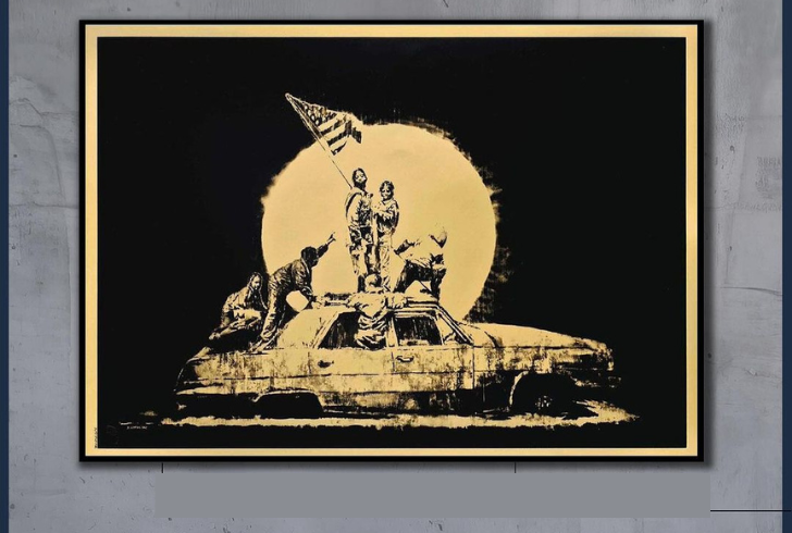 Banksy displays his expertise in crafting limited-edition prints, leaving viewers intrigued about how does Banksy make money.