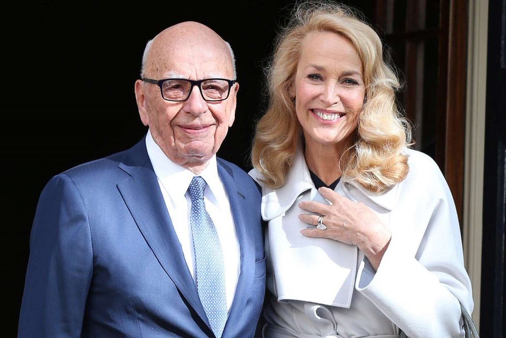 Jerry Hall and Rupert Murdoch